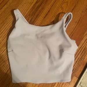 Lululemon crop top with built in bra pastel blue size 6